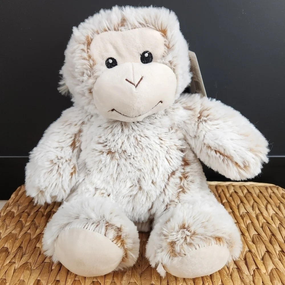 Goffa International Beige/Brown/White Monkey Plush Stuffed Animal 11” Sitting